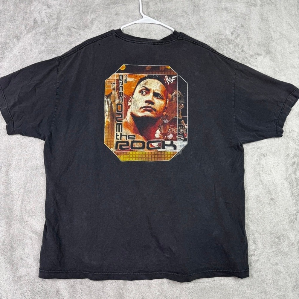 Vintage WWF The Rock Just Bring It T Shirt 2XL Black Graphic Tee - Picture 6 of 7